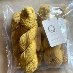 Lot of six new Carrie’s yellow quince and co chickadee 100% wool